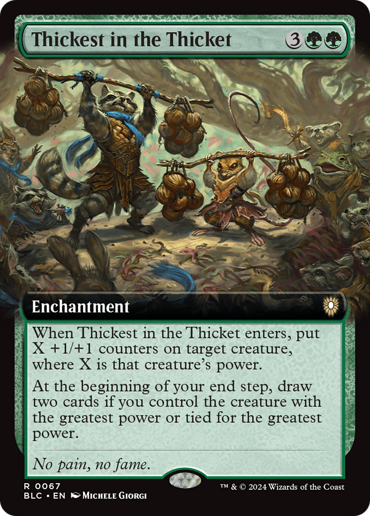Thickest in the Thicket (Extended Art) [Bloomburrow Commander] Foil