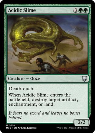 Acidic Slime (218) Ripple Foil - Commander: Modern Horizons 3