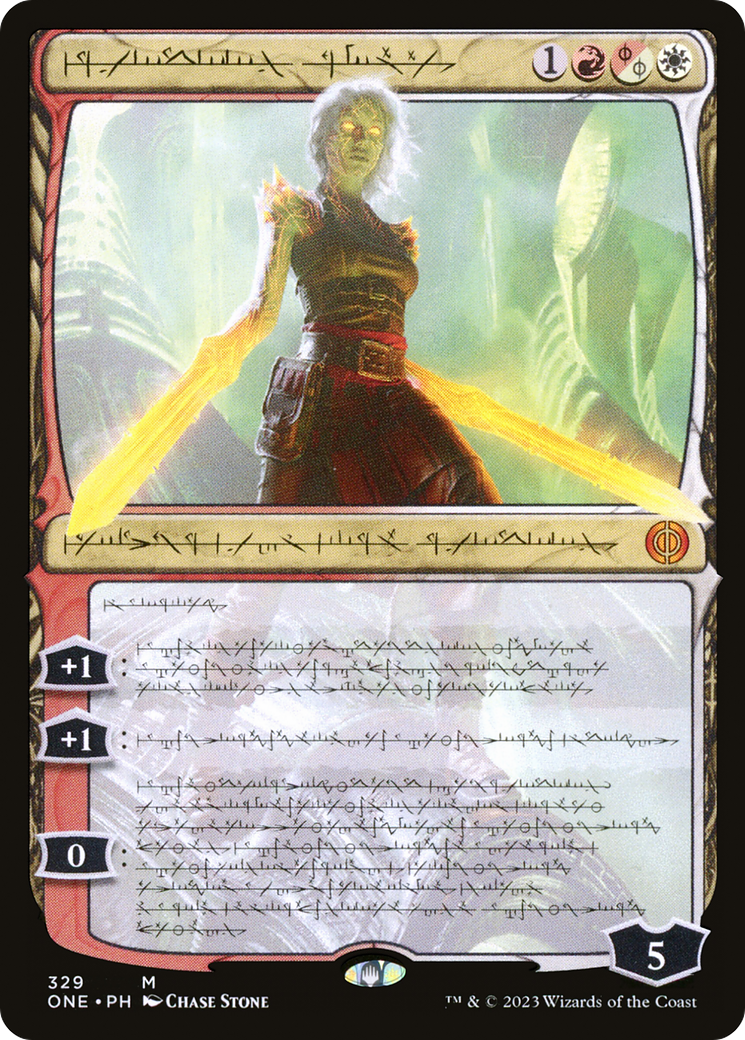 Nahiri, the Unforgiving (Phyrexian) (Showcase) (329) - Phyrexia: All Will Be One