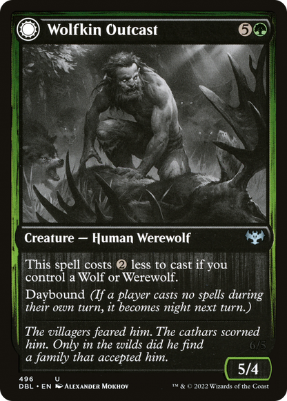 Wolfkin Outcast (496) Foil - Innistrad: Double Feature