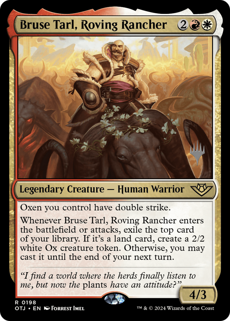 Bruse Tarl, Roving Rancher (198) Foil - Outlaws of Thunder Junction Promos