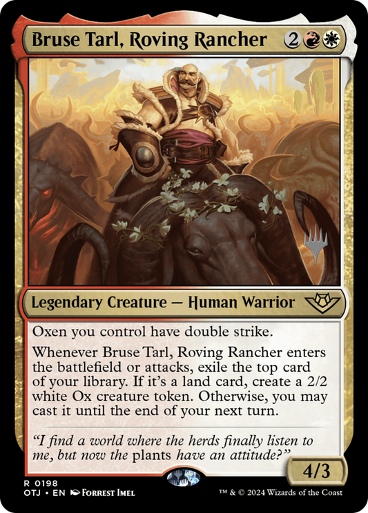 Bruse Tarl, Roving Rancher (198) Foil - Outlaws of Thunder Junction Promos