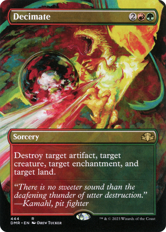 Decimate (Borderless Alternate Art) [Dominaria Remastered] Foil