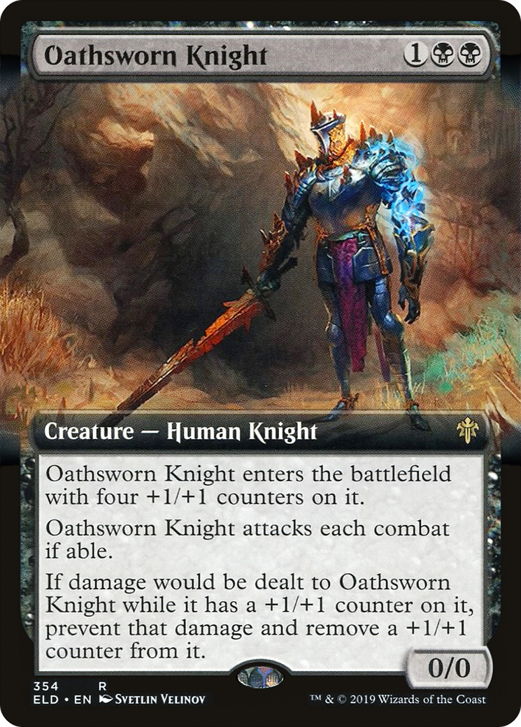 Oathsworn Knight (Extended Art) (354) Foil - Throne of Eldraine