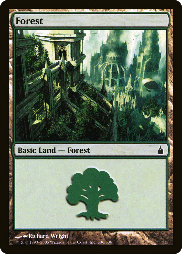 Forest (306) Foil - Ravnica: City of Guilds
