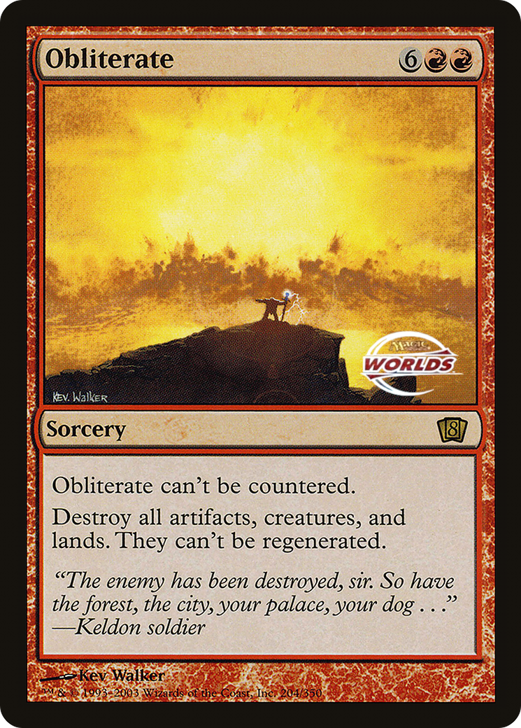 Obliterate (World Championship 2003) [Oversize Cards] | Silver Goblin