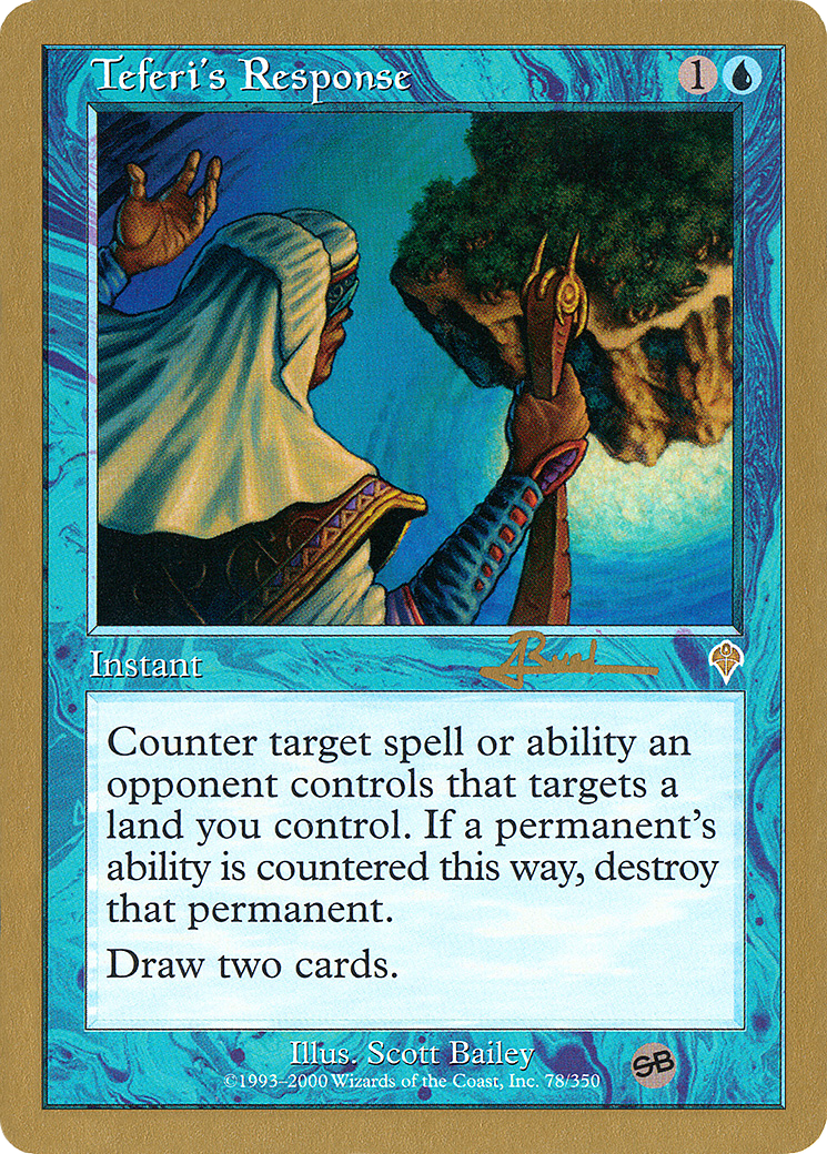 Teferi's Response - 2001 Antoine Ruel (INV) (SB) (Retro) - World Championship Decks 2001