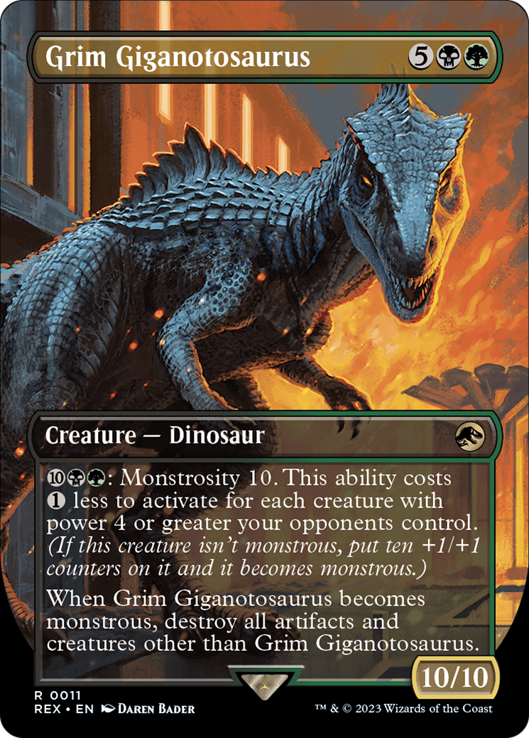 Grim Giganotosaurus (Borderless) (011) Foil - Jurassic World Collection