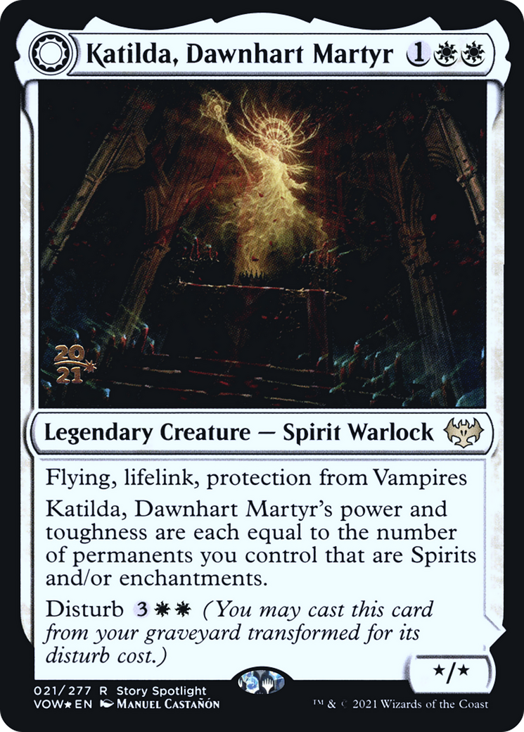 Katilda, Dawnhart Martyr // Katilda's Rising Dawn (21s) Foil - Innistrad: Crimson Vow Promos