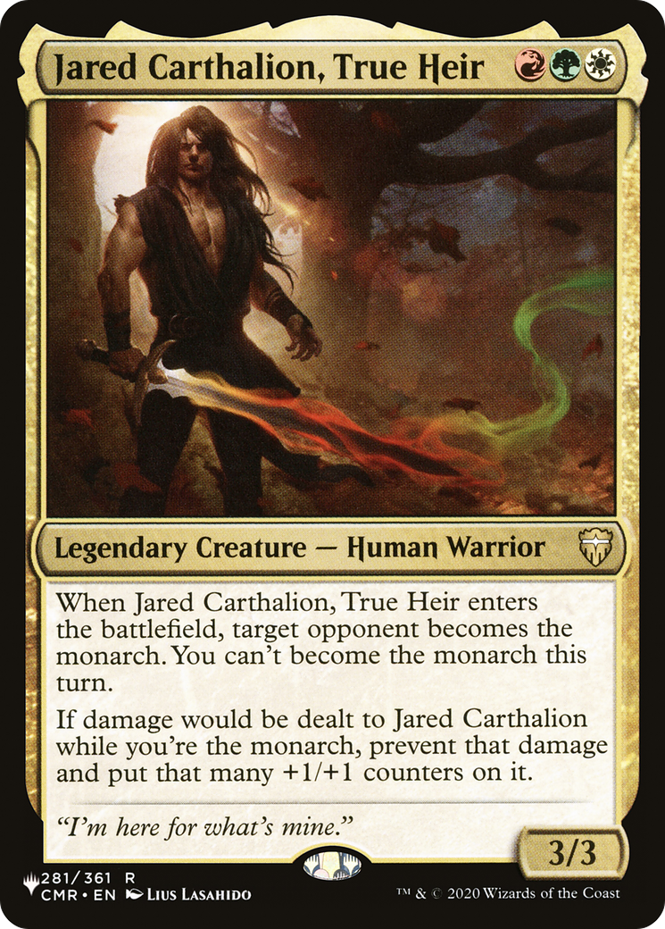Jared Carthalion, True Heir (CMR-281) - The List