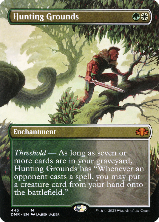 Hunting Grounds (Borderless Alternate Art) [Dominaria Remastered] Foil