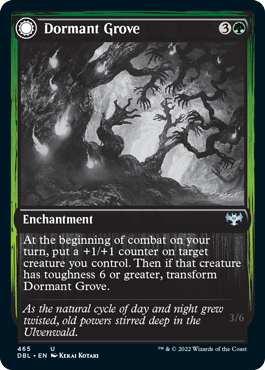Dormant Grove // Gnarled Grovestrider [Innistrad: Double Feature] Foil