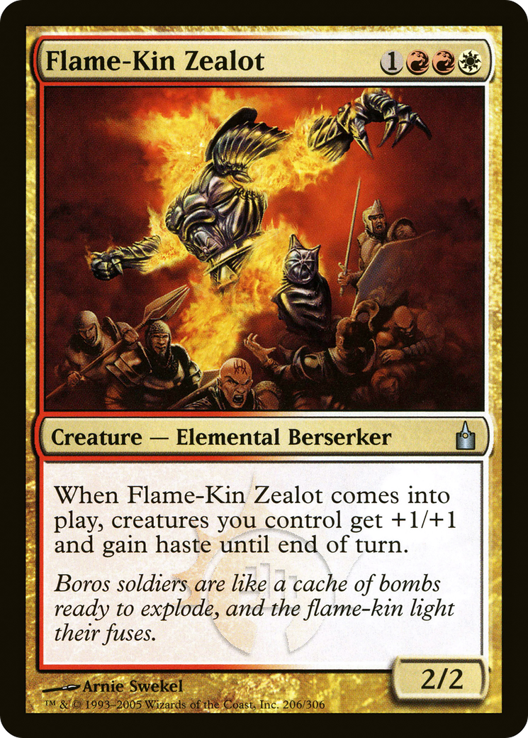 Flame-Kin Zealot (206) Foil - Ravnica: City of Guilds