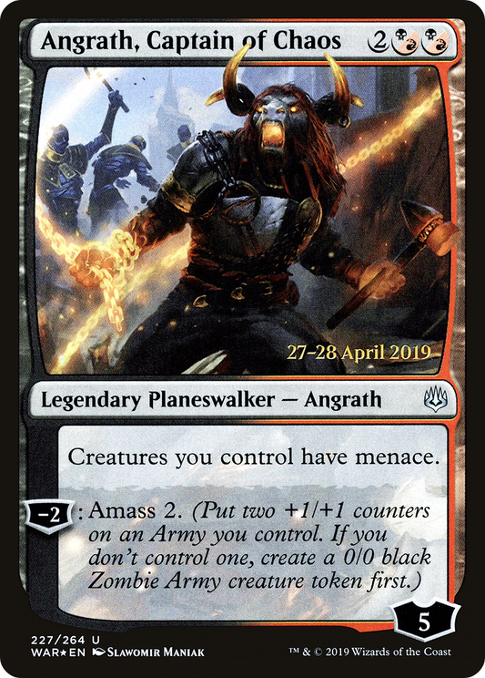 Angrath, Captain of Chaos (227s) Foil - War of the Spark Promos