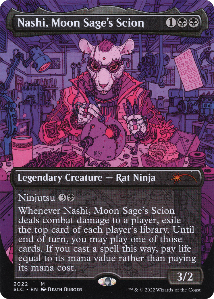 Nashi, Moon Sage's Scion (Borderless) [Secret Lair 30th Anniversary Countdown Kit] | Silver Goblin