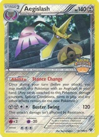 Aegislash (Regional Championships) (85) Reverse Holofoil - XY Base Set