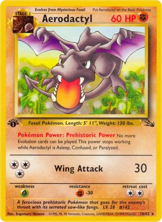 Aerodactyl (16) (1st Edition) - Fossil