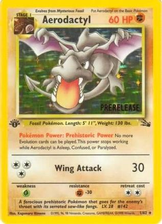 Aerodactyl (Prerelease) (1) (1st Edition) Holofoil - Wizards of the Coast Promos