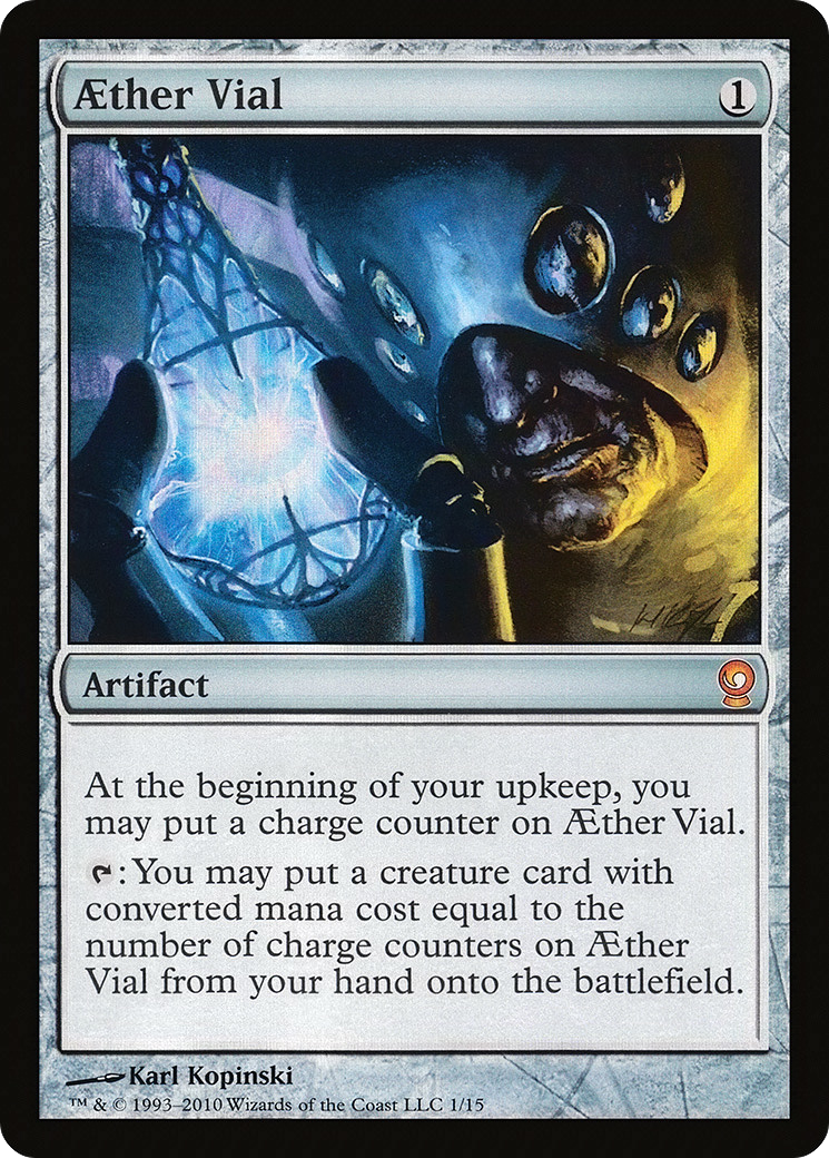 Aether Vial (001) Foil - From the Vault: Relics