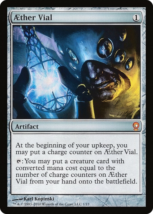 Aether Vial (001) Foil - From the Vault: Relics