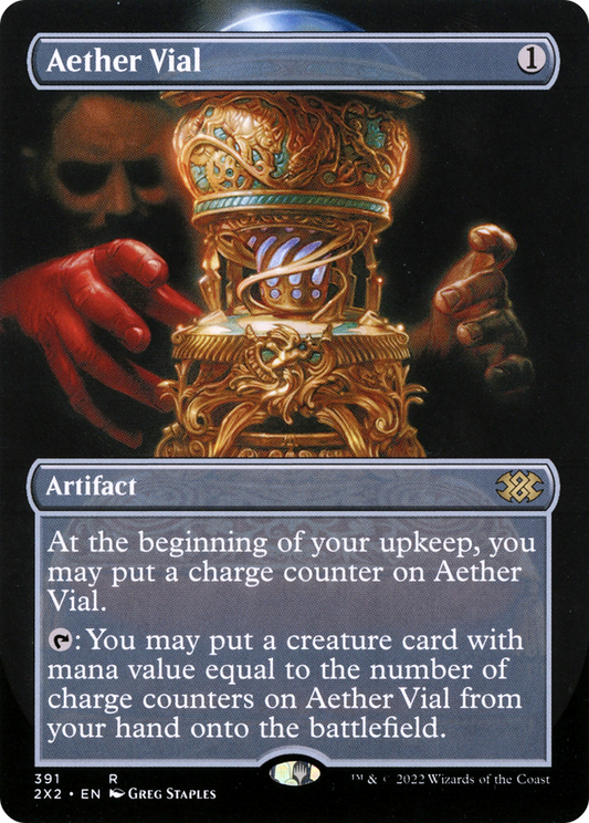 Aether Vial (Borderless) (391) Foil - Double Masters 2022