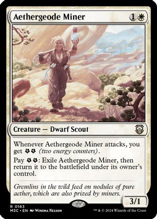Aethergeode Miner (163) Ripple Foil - Commander: Modern Horizons 3