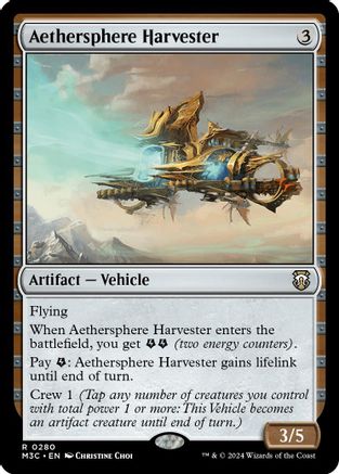 Aethersphere Harvester (280) Ripple Foil - Commander: Modern Horizons 3