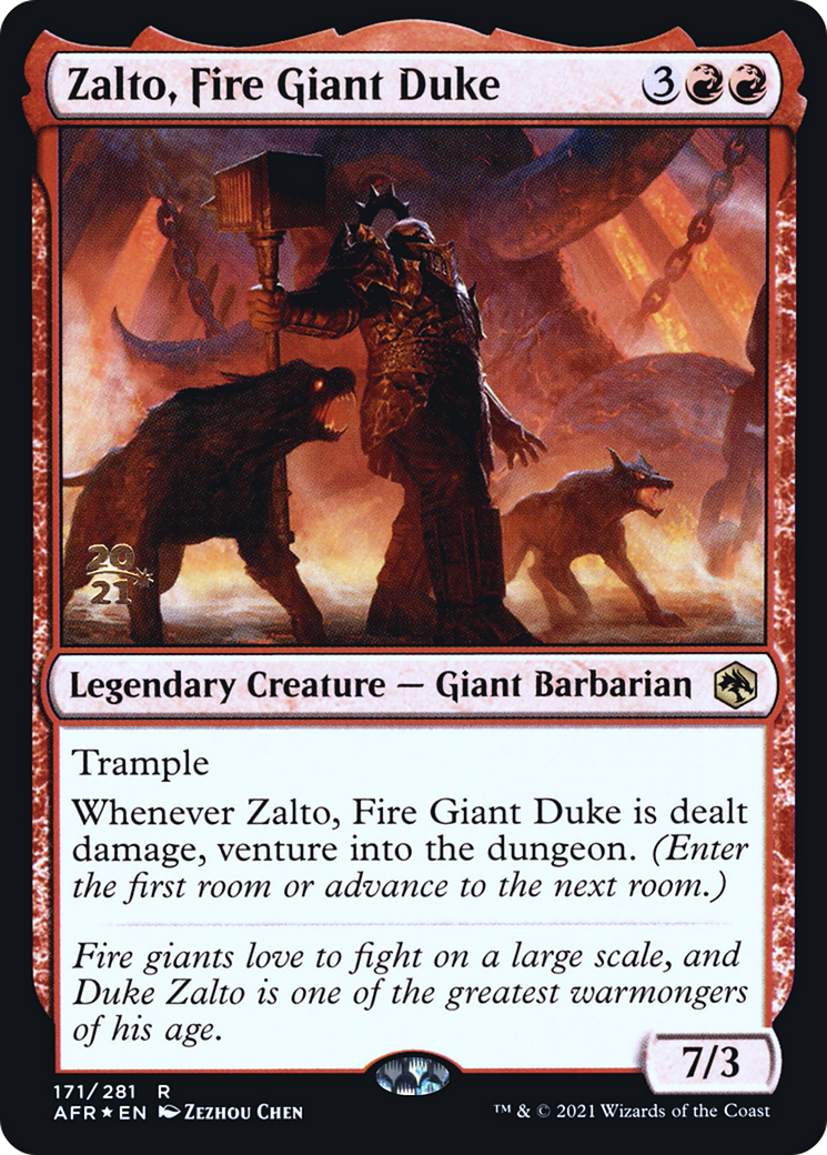 Zalto, Fire Giant Duke [Dungeons & Dragons: Adventures in the Forgotten Realms Prerelease Promos] | Silver Goblin