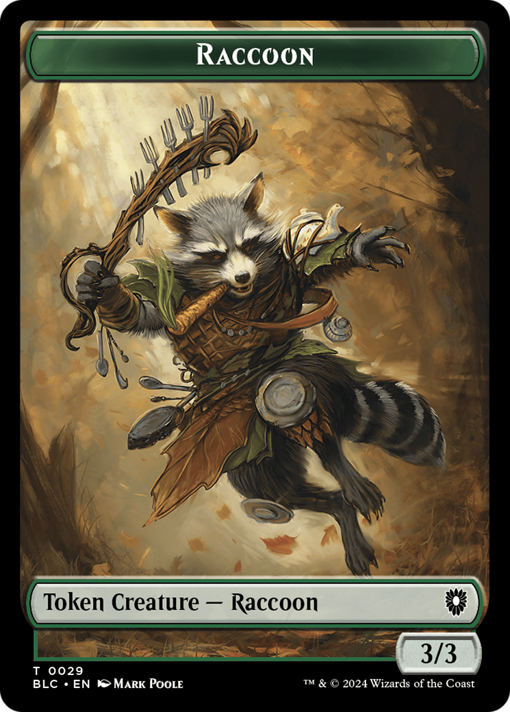 Rat // Raccoon Double-Sided Token [Bloomburrow Commander Tokens] | Silver Goblin