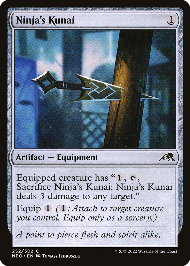Ninja's Kunai (252) Foil - Kamigawa: Neon Dynasty