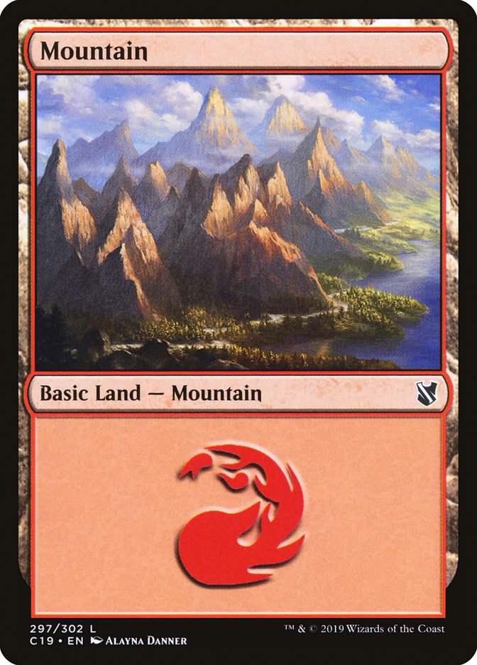 Mountain (297) [Commander 2019] | Silver Goblin