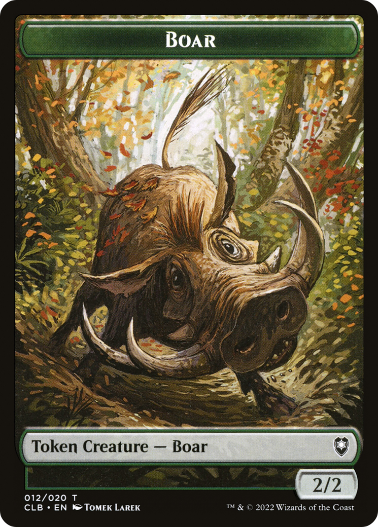 Boar Token [Commander Legends: Battle for Baldur's Gate Tokens] | Silver Goblin