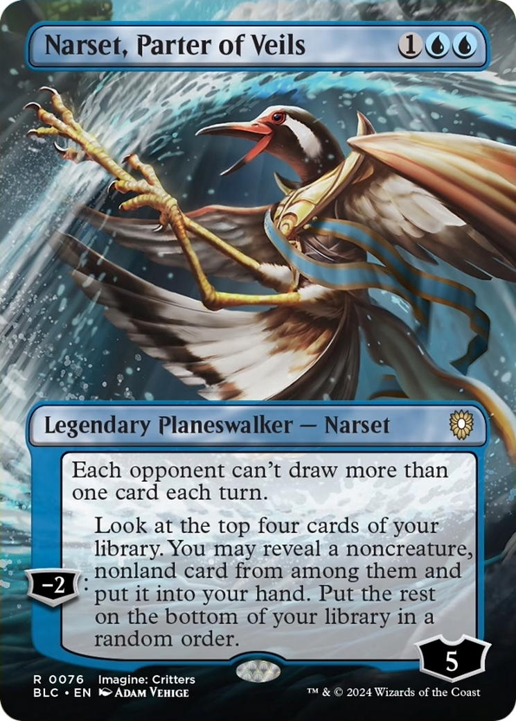 Narset, Parter of Veils (Borderless) [Bloomburrow Commander] | Silver Goblin