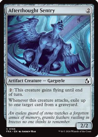 Afterthought Sentry (166) Foil - Reality Fracture