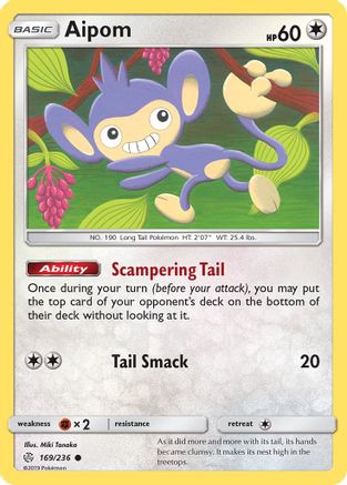 Aipom (169) Reverse Holofoil - Cosmic Eclipse