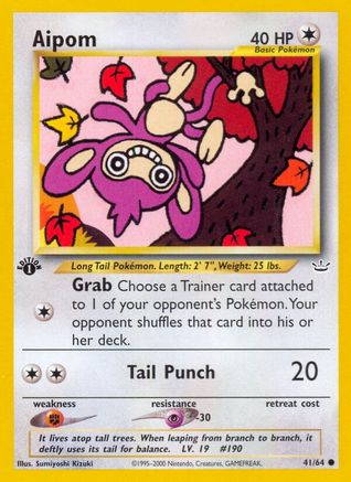 Aipom (41) (1st Edition) - Neo Revelation