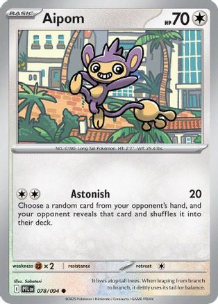 Aipom (78) Reverse Holofoil - Phantasmal Flames