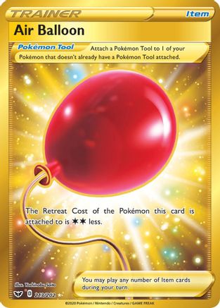 Air Balloon (Gold) (213) Holofoil - Sword & Shield