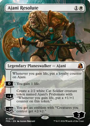 Ajani Resolute (Borderless Echoed Pairs) (291) Foil - Reality Fracture