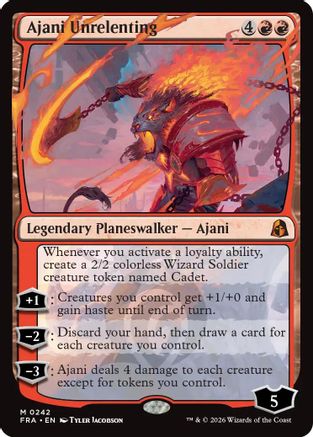 Ajani Unrelenting (242) Foil - Reality Fracture