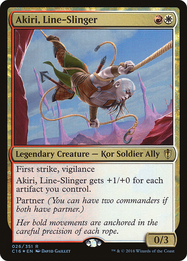 Akiri, Line-Slinger (026) Foil - Commander 2016