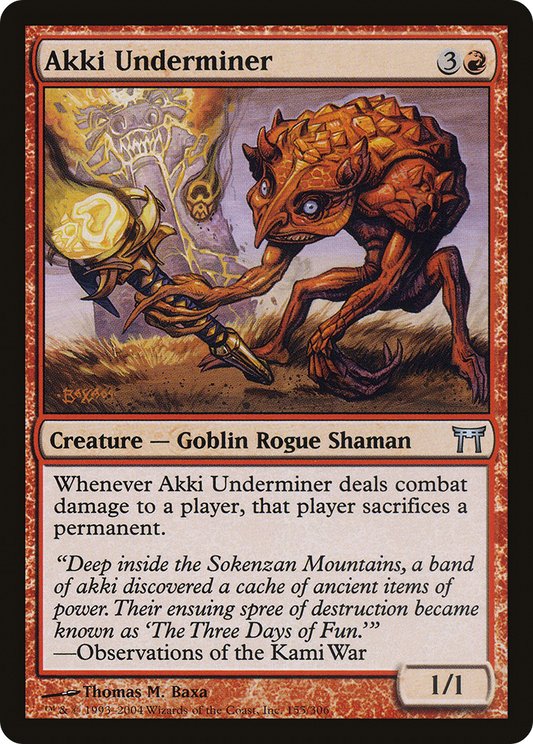 Akki Underminer (155) Foil - Champions of Kamigawa