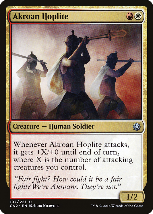 Akroan Hoplite (197) Foil - Conspiracy: Take the Crown