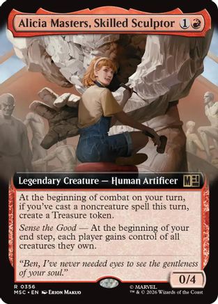 Alicia Masters, Skilled Sculptor (Extended Art) (356) - Commander: Marvel Super Heroes