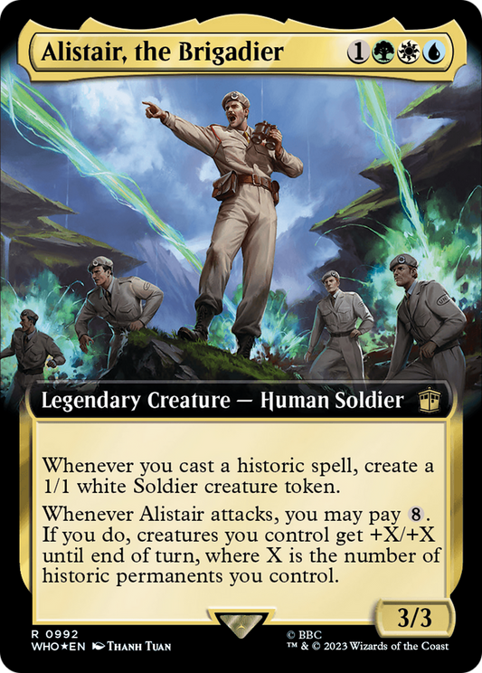 Alistair, the Brigadier (Extended Art) (992) Surge Foil - Doctor Who