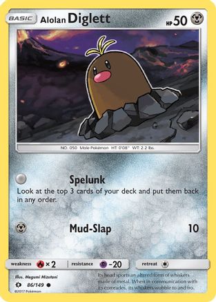 Alolan Diglett (86) - Sun & Moon
