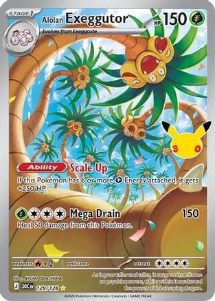 Alolan Exeggutor (129) Holofoil - 30th Celebration