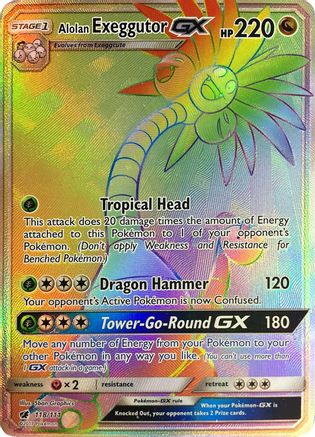 Alolan Exeggutor GX (118) Holofoil - Crimson Invasion