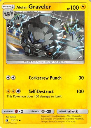 Alolan Graveler (33) - Crimson Invasion
