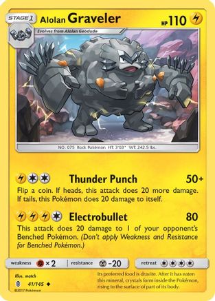 Alolan Graveler (41) - Guardians Rising